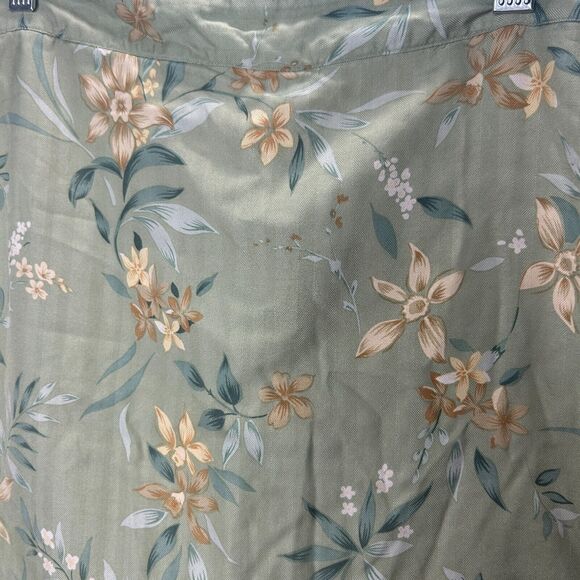 EP Pro 100% Silk Green Yellow & Cream Floral Golf Mini Skirt Skort 4 - Picture 3 of 8